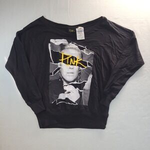 Pink Beautiful Trauma World Tour Graphic Top Black Long Sleeve Medium Concert